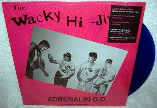 ADRENALIN OD "Wacky Hi-Jinks" LP (Beer City) Blue Vinyl